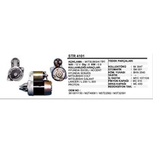 Universal Marş Motoru 8 Diş 12V Hyundaı Excel-Accent/sonata/mıtsubıshı COLT/GALANT/LANCER/L200/L300  Mıtsubısh