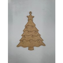 Network Art Ahşap Yılbaşı Süsü Boyama NO11 15 cm MDF Malzeme ile Eğitici Sanat Etkinliği