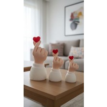 Eselya 3D Finger Heart -Korean Heart Biblo Seti-Kalp Tutan El 3’lü