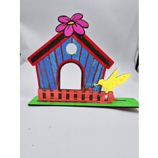5 Adet Ahşap Kuş Evi Boyama Etkinliği
