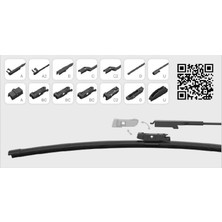 Universal Silecek Süpürgesi Çok Aparatlı 450MM A, B, C, D ve U Tip  Kollara Uygun