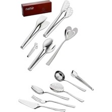 Storemax Çelik 11 Parça Spatula Kaşık Kevgir Kepçe Izgara Şeker Makarna Pasta Maşa Takımı Seti