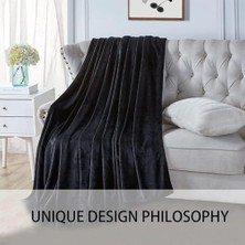 Storemax Battaniye, 280GSM Süper Yumuşak Polar Yatak Battaniyesi, Rahat ve Hafif Flanel Battaniye, Yatak, Koltuk, Seyahat ve Kamp Için (Siyah, 150X200CM)