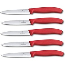 Storemax 5 Parçalı Sebze Bıçağı Seti Kırmızı — 10 cm Tırtıksız — Domates Bıçağı
