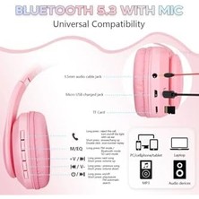 Storemax Vooka Çocuk Bluetooth Kulaklık Kedi Kulaklık Pro 5.3 Akıllı Rgb LED Detaylı Bluetooth Kablosuz