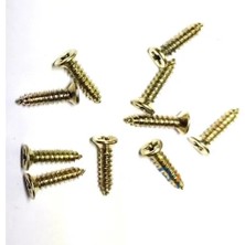Buğz Klips, Menteşe, Ayak, Ağaç, Sunta Vidası 2,2x9,5mm - Sarı 100 Adet