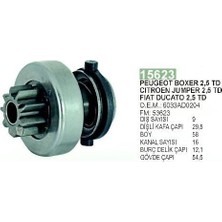 Universal Marş Dişlisi 9 Diş Peugeot Boxer / Jumper 2.5 Ducato 2.5  Bosch Tip  Ds=9 Dkç=29,5 Boy=58 Ks=16 Bdç=12,1 Gç=54,5