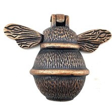 Buğz Antika Tarz Dekoratif Pirinç Arı Kapı Tokmağı, Taktak - Küçük, 123X150MM, Antik