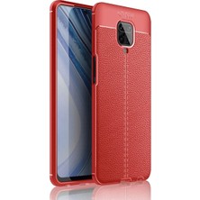 Buğz Xiaomi Redmi Note 9 Pro Kılıf Auto Focus Kapak - Kırmızı