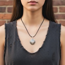 Alooya Özgür Ruh - Kızılderili Gümüş Kaplama Örme Zincir Kolye