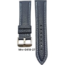 22 Mm-Mrv Bombeli Lacivert Flotur Açık Mavi Dikiş Deri Kordon