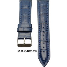 Mrv 24 Mm-M.d Bombeli Lacivert Kroko Doğal Dikiş Deri Kordon