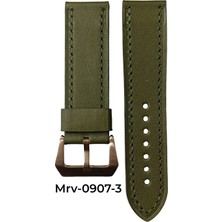 24X24 Mrv Premium Spor Haki Yeşil Düz Doğal Dikiş Rose Toka