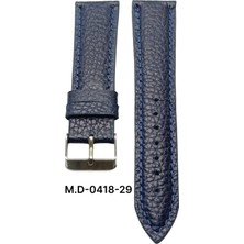 Mrv 26 Mm-M.d Bombeli Lacivert Flotur Doğal Dikiş Deri Kordon