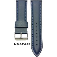 Mrv 26 Mm-M.d Bombeli Lacivert Düz Doğal Dikiş Deri Kordon