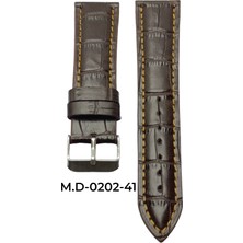 Mrv 26 Mm-M.d Bombeli Kahverengi Kroko Taba Dikiş Deri Kordon