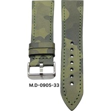 Mrv 22 Mm-M.d Spor Yeşil Kamuflaj Doğal Dikiş Deri Kordon