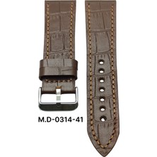 Mrv 24 Mm-M.d Spor Ceviz Kroko Taba Dikiş Deri Kordon