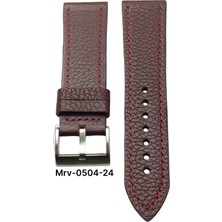 24 Mm-Mrv Spor Bordo Flotur Doğal Dikiş Deri Kordon