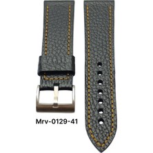 24 Mm-Mrv Spor Siyah Flotur Taba Dikiş Deri Kordon