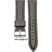 20 Mm-Mrv Bombeli Kahverengi Flotur Doğal Dikiş Deri Kordon