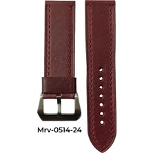 24X24 Mrv Premium Spor Bordo Crazy Doğal Dikiş Beyaz Toka