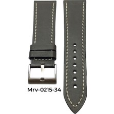 24 Mm-Mrv Spor Kahverengi Düz Krem Dikiş Deri Kordon