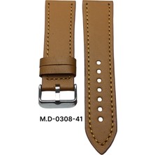 Mrv 24 Mm-M.d Spor Taba Düz Doğal Dikiş Deri Kordon