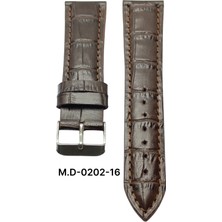 Mrv 26 Mm-M.d Bombeli Kahverengi Kroko Doğal Dikiş Deri Kordon