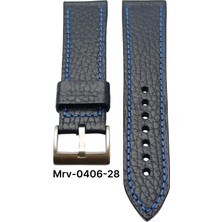 22 Mm-Mrv Spor Lacivert Flotur Mavi Dikiş Deri Kordon