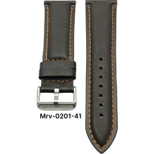 26 Mm-Mrv Bombeli Kahverengi Düz Taba Dikiş Deri Kordon