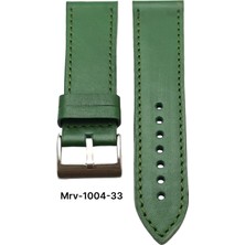20 Mm-Mrv Spor Yeşil Düz Doğal Dikiş Deri Kordon