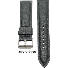 24 Mm-Mrv Bombeli Siyah Flotur Doğal Dikiş Deri Kordon