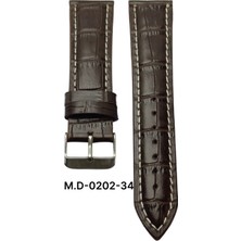 Mrv 26 Mm-M.d Bombeli Kahverengi Kroko Krem Dikiş Deri Kordon