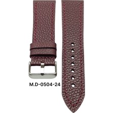 Mrv 24 Mm-M.d Spor Bordo Flotur Doğal Dikiş Deri Kordon