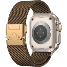 MobaxAksesuar Apple Watch Ultra 1/2/3 49MM Kordon Titanyum Kelebek Klipsli Milano Loop 121
