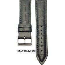 Mrv 26 Mm-M.d Bombeli Siyah Kroko Doğal Dikiş Deri Kordon