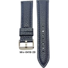 22 Mm-Mrv Bombeli Lacivert Flotur Doğal Dikiş Deri Kordon