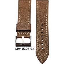 24 Mm-Mrv Spor Taba Flotur Krem Dikiş Deri Kordon