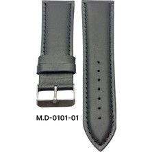 Mrv 24 Mm-M.d Bombeli Siyah Düz Doğal Dikiş Deri Kordon