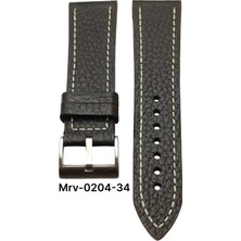 22 Mm-Mrv Spor Kahverengi Flotur Krem Dikiş Deri Kordon