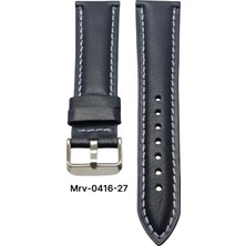 22 Mm-Mrv Bombeli Lacivert Düz Açık Mavi Dikiş Deri Kordon