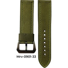 22X22 Mrv Premium Spor Haki Yeşil Crazy Doğal Dikiş Beyaz Toka