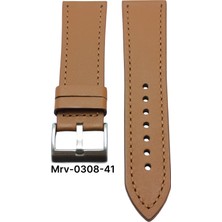 24 Mm-Mrv Spor Taba Düz Doğal Dikiş Deri Kordon