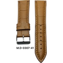 Mrv 24 Mm-M.d Bombeli Taba Kroko Doğal Dikiş Deri Kordon