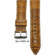 24 Mm-Mrv Bombeli Taba Kroko Doğal Dikiş Deri Kordon