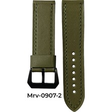 24X24 Mrv Premium Spor Haki Yeşil Düz Doğal Dikiş Siyah Toka