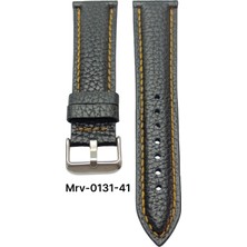 26 Mm-Mrv Bombeli Siyah Flotur Taba Dikiş Deri Kordon