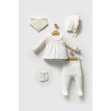 The Log İnvest Tongs Baby Authentic 5'li Zıbın Takım Ekru