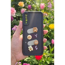 As Mobile Samsung Galaxy A70 Uyumlu Kılıf Siyah Renk Ayıcık Figürlü 3D Kamera Korumalı Darbe Emici Yumuşak Silikon Kapak